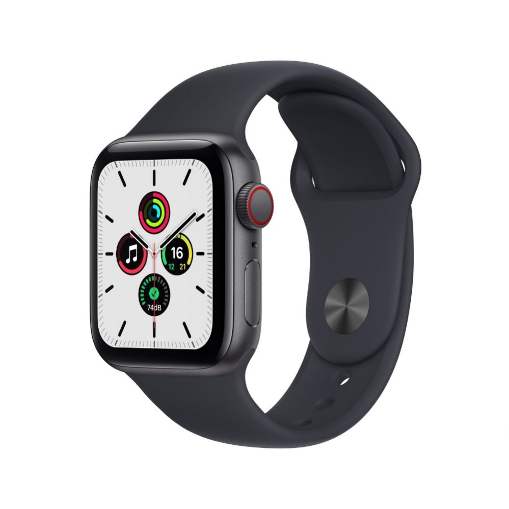 Apple Watch SE Space Grey GPS + Cellular 40 mm Aluminium Case with Midnight Sport Band MKR23HN/A